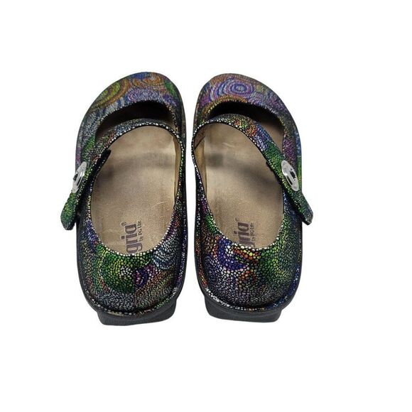 Alegria Whimsical Leather Mary Jane Shoes 42 Colorful Swirl Fairycore Kidcore - Picture 8 of 13